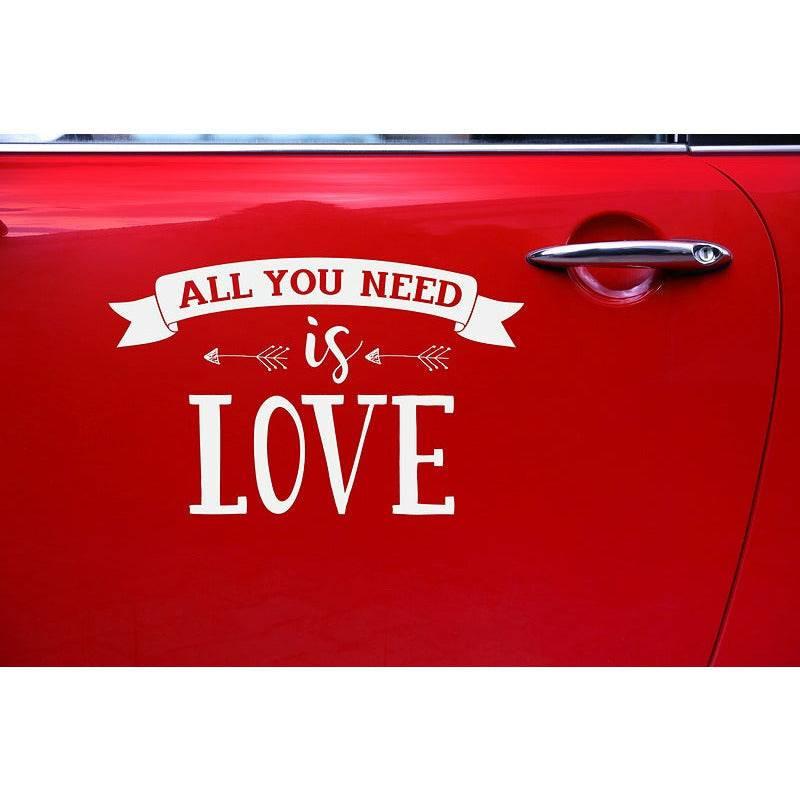 Hääauton koristelutarra "All You Need is Love" - Decora House
