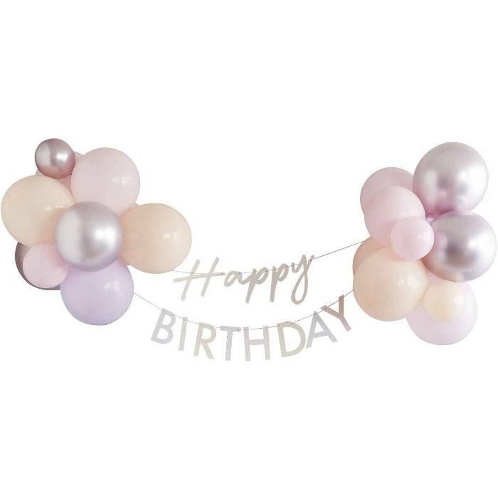 "Happy Birthday" -koristenauha ilmapalloilla - Decora House
