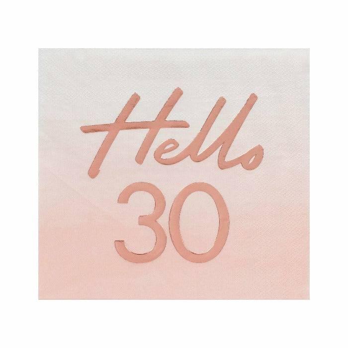 "Hello 30" lautasliinat 16 kpl / ruusukulta - Decora House