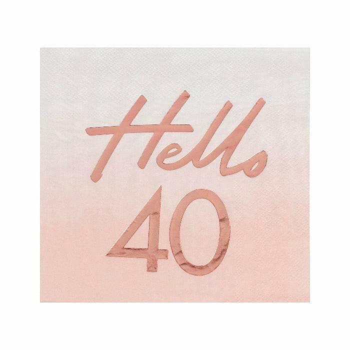 "Hello 40" lautasliinat 16 kpl / ruusukulta - Decora House