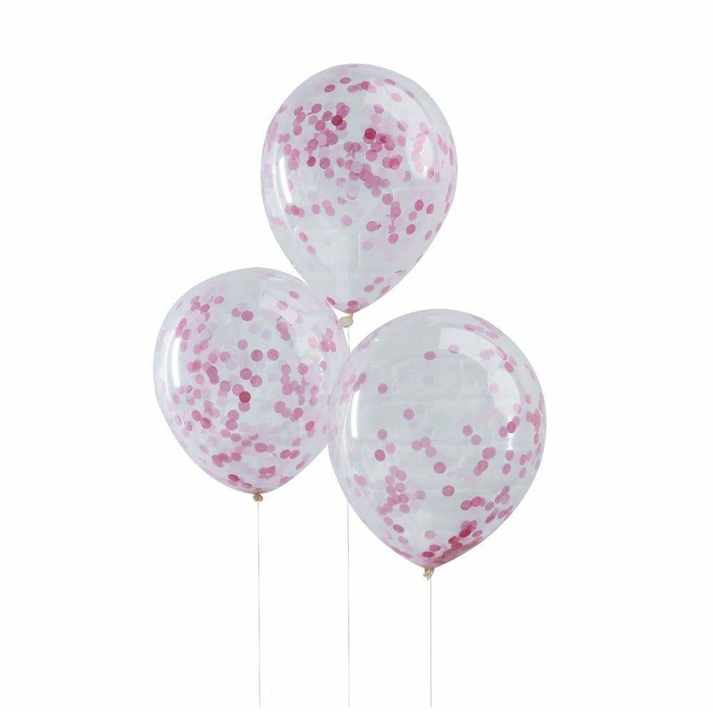 Ilmapallo "Confetti" 5 kpl / vaaleanpunainen - Decora House