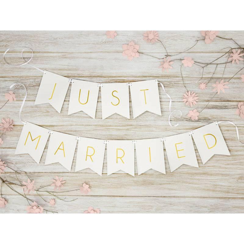 "Just Married" banneri / valkoinen - Decora House
