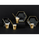 Pahvilautaset "Black and Bling" 6 kpl - Decora House