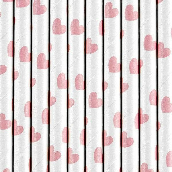 Paperipillit "Hearts" 10 kpl / vaaleanpunainen - Decora House