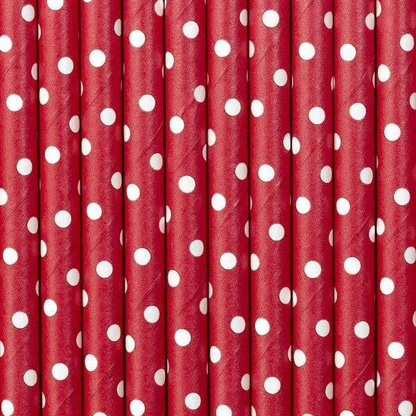 Paperipillit "Polka Dot" / punainen 10 kpl - Decora House