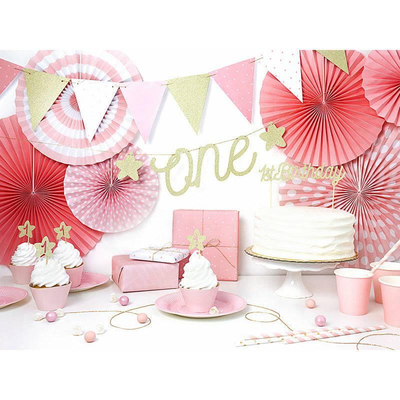 "Pastel Love" paperiviuhkat 3 kpl / vaaleanpunainen - Decora House
