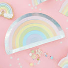 "Pastel Party Rainbow" lautaset 8 kpl - Decora House