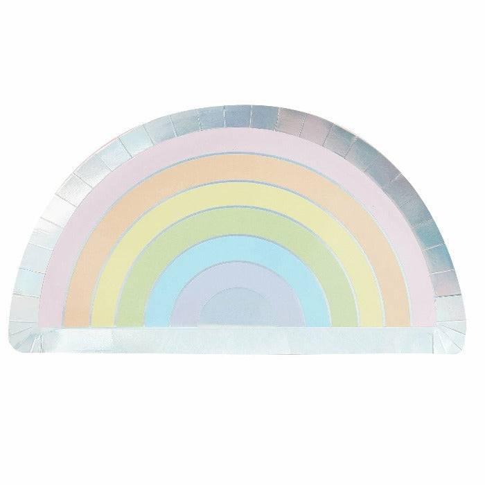 "Pastel Party Rainbow" lautaset 8 kpl - Decora House