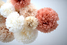 Pom pom silkkipaperikukka 25 cm / hiekka - Decora House