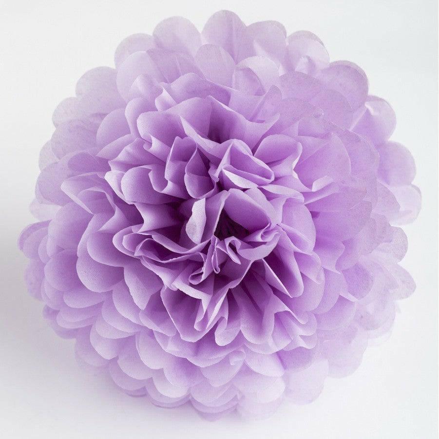 Pom pom silkkipaperikukka 25 cm / lila - Decora House