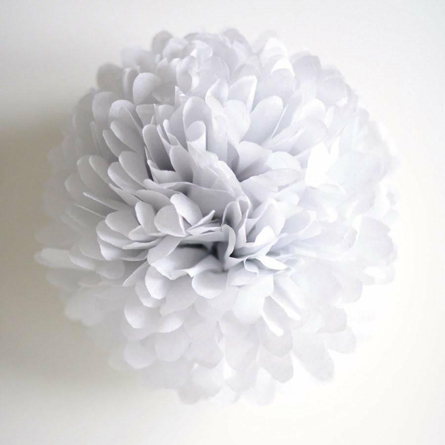 Pom pom silkkipaperikukka 25 cm / vaalea syreeni - Decora House