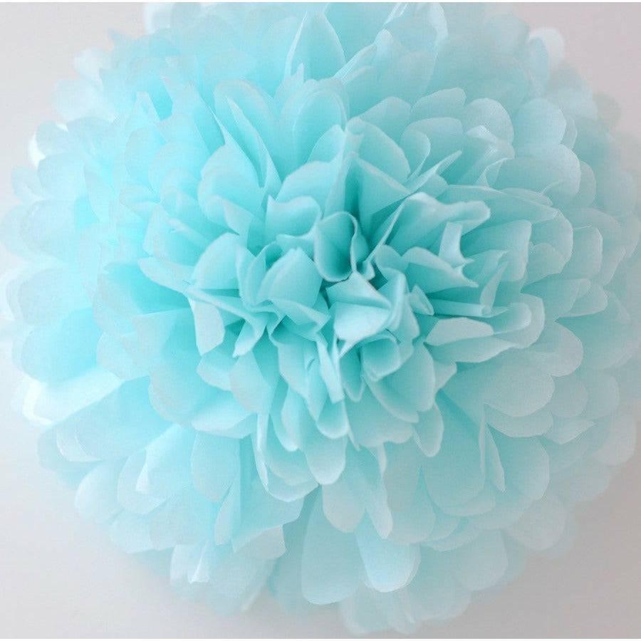 Pom pom silkkipaperikukka 25 cm / vedensininen - Decora House