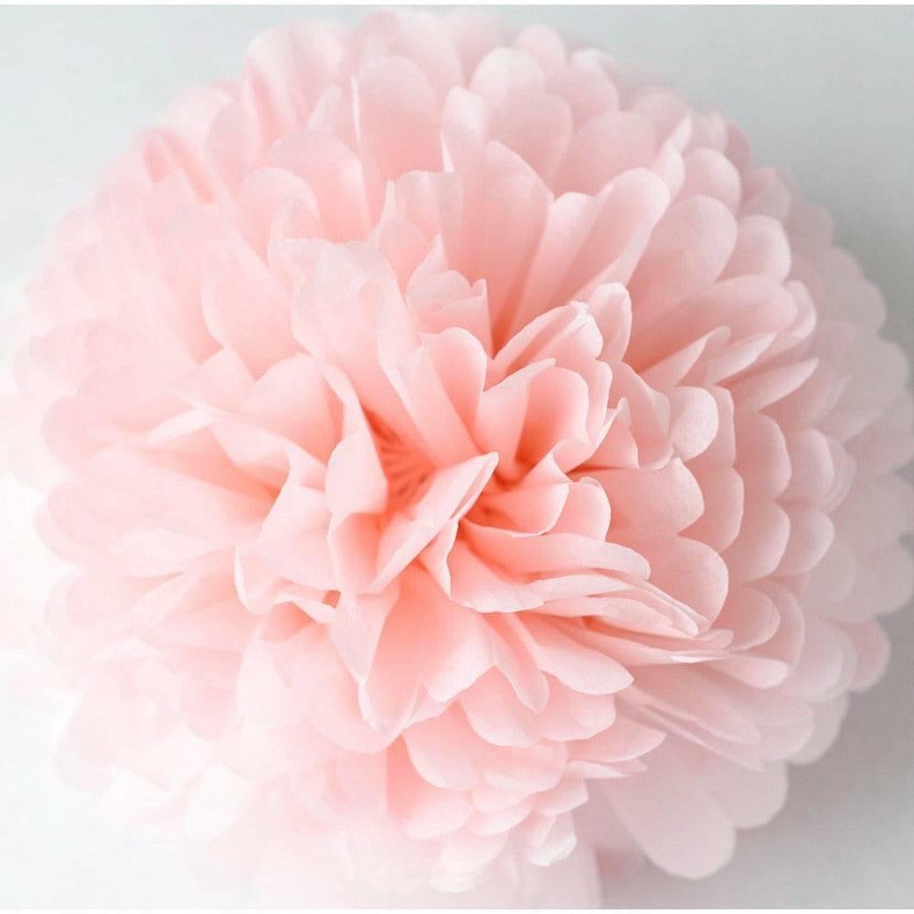 Pom pom silkkipaperikukka 35 cm / hennon vaaleanpunainen - Decora House