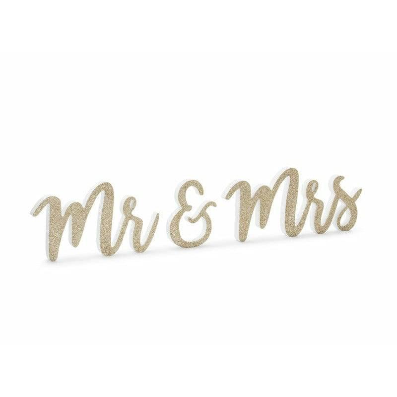 Puiset kirjaimet"Mr & Mrs" / kulta - Decora House