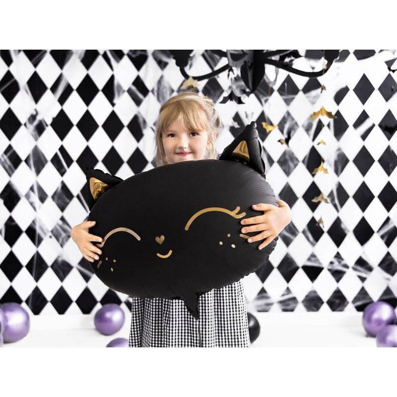 "Spooky Cutie" kissa foliopallo / musta - Decora House
