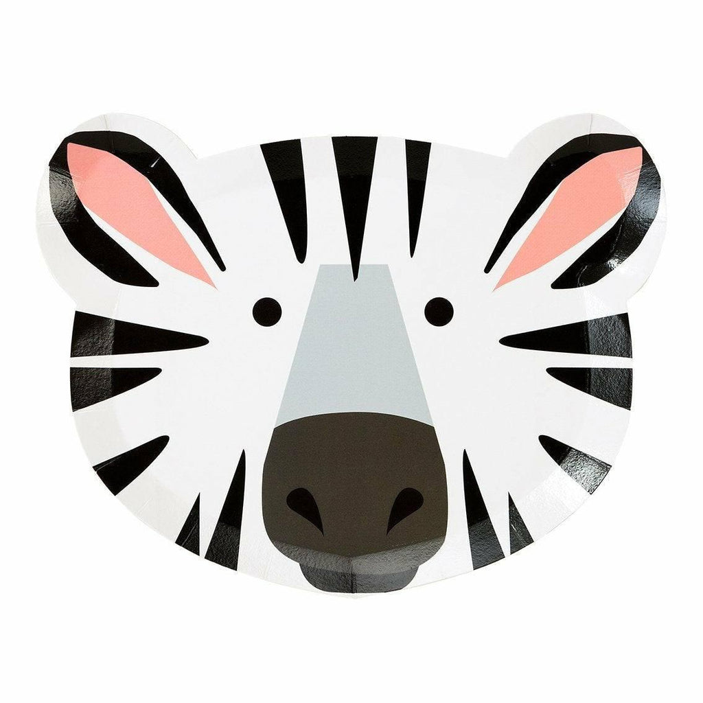 "Viidakon eläimet" zebra ja tiikeri lautaset 12 kpl - Decora House